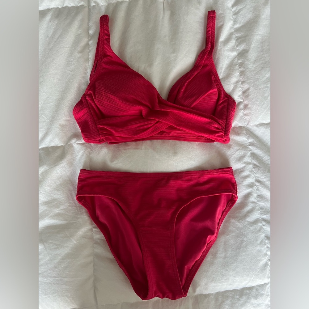 Vibrant Coral Bikini Set